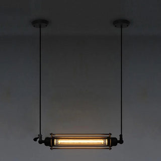 Glynda - Industrial Black Retro Hanging Light Bar