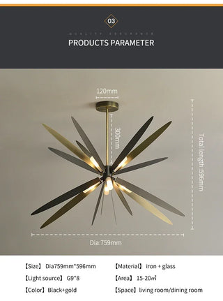 Avenila - Modern Round Spike Ball Hanging Chandelier