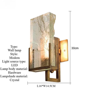 Massimo  - Modern Gold Frosted Glass Style Wall Light