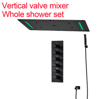 Andromeda - Rainfall Ceiling Shower Set with Ambient Lighting & Side Jets