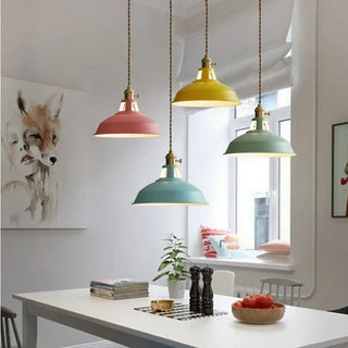 Bisera - Modern Nordic Round Pan Retro Hanging Ceiling Pendant Light
