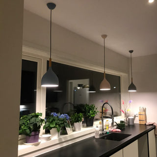 Simon - Modern Teardrop Wood Hanging Nordic Ceiling Pendant Light