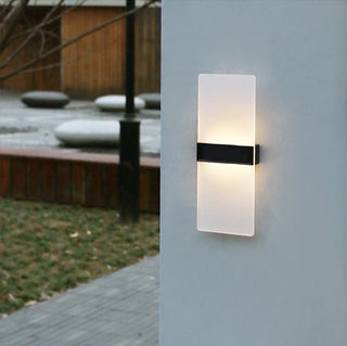 Selina - Solar Outdoor Modern Milk Shade Wall Light Up/Down