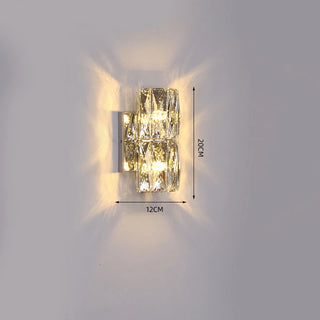 Rosalyn - Modern Luxury Crystal Patterned Glass Up Down Wall Light