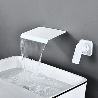 Karisa - Modern Waterfall Wall Mounted Single Lever Basin Tap Set