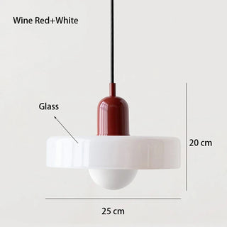Rafal - Modern Retro Bauhus Glass Hanging Round Pendant Ceiling Light