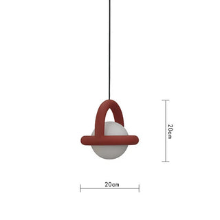 Norton - Contemporary LED Acrylic Ball Colorful Metal Frame G4 Bulb Pendant Lights