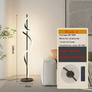 Edmond - Modern LED Twisted Floor Lamp