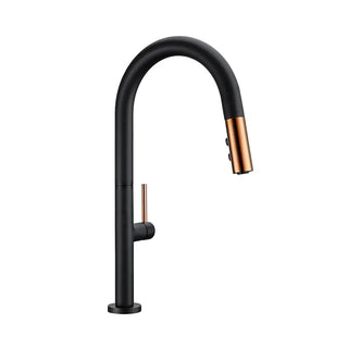 Bastien - Deck Mounted Single Handle Pull Out Modern Mixer Kitchen Tap
