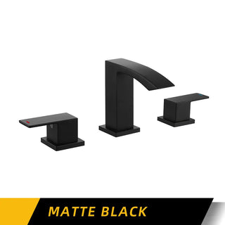 Melodee - Modern Dual Handle Brass Waterfall Basin Mixer Tap