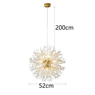 Acura - Dandelion Wire LED Rectangle Base Hanging Chandelier