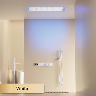 Lethe - Brass Ceiling Mounted Shower System with Dual Hot & Cold Controls
