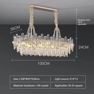 Katie - Modern K9 Crystal LED Chandelier