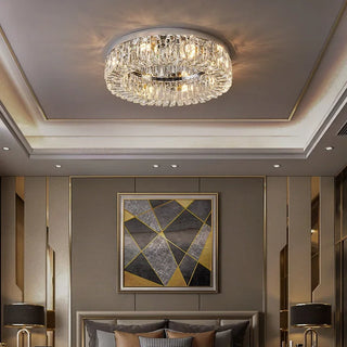 Avari - Recessed Crystal Glass Round Ceiling Chandelier
