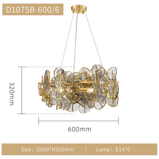 VetraGlow - Modern Round Ball Glass Hanging Chandelier