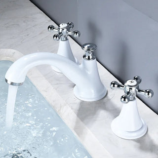 Reatha - Retro Modern Black Brass Dual Handle Mixer Basin Tap