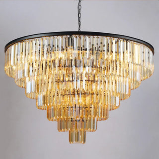 Qabacha - Tapered Tiered Crystal Hanging Chandelier
