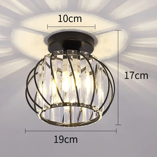 Joe - Round Gold Glass Twisted Shade Pendant Ceiling Light