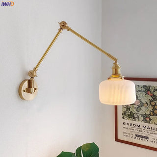 Cortez - Extending Long Arm Copper Wall Lamp