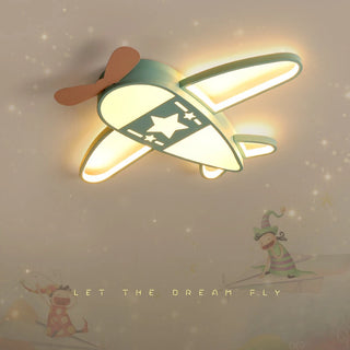 Gennady - Modern Airplane Ceiling Light / Fan For Kids Room