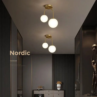 Turmero - Modern Double White Circle Pendant Hanging Ceiling Light