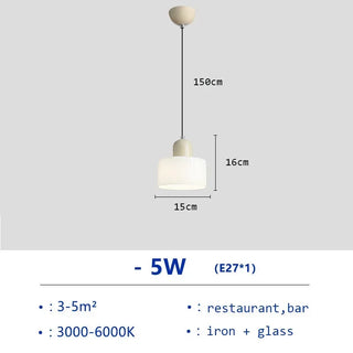 Mossel - Modern Long Line Small Minimalist Glass Pendant Light