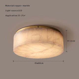 Mandera - Modern Flush Mount Marble Stone Ceiling Light