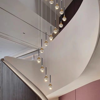 Abril - Crystal Ball Cluster Hanging Chandelier