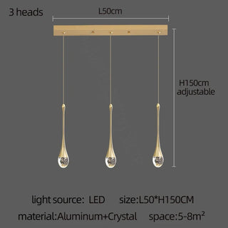 TearDrop - Crystal Chandelier Modern LED Ceiling Light