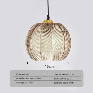 Rubik - Glass Leaf Pattern Round Coloured Shade Hanging Pendant Ceiling Light