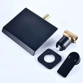 Karisa - Modern Waterfall Wall Mounted Single Lever Basin Tap Set