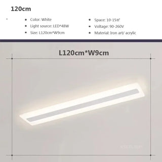 Gabiley - Wooden LED Modern Rectangular Ceiling Light Bar