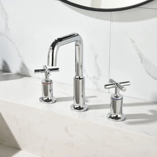Calley - Dual Handle Modern Brushed Basin Tap