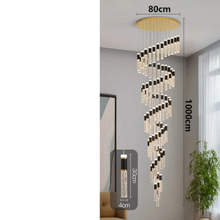 Dylan - Modern Sparkly LED Tube Ceiling Round Chandelier