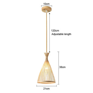 Dura Series - Handwoven Rattan Wicker Bamboo Wood Pendant Lights