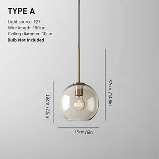 Kaloyan - Hanging Pendant Industrial Glass Lamp