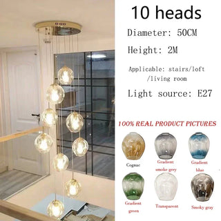Trefor - Modern Silver Crystal Ball Round Ceiling Chandelier