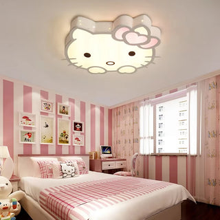 Macario - Pink Kitten Children's Bedroom Ceiling Light