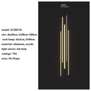 Julimar - Modern LED Strip Bar Hanging Ceiling Chandelier