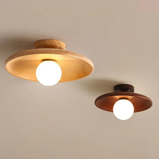 Ospino - Wooden Round Nordic Ceiling Lamp