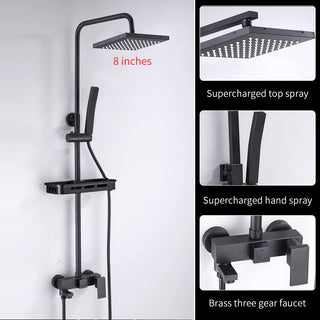 Atticus - Rainfall Wall Mounted Height Adjustable Shower Set