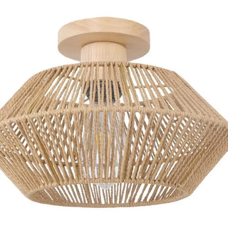 Otero - Natural Rattan Bamboo Octahedron Hanging Pendant Ceiling Light