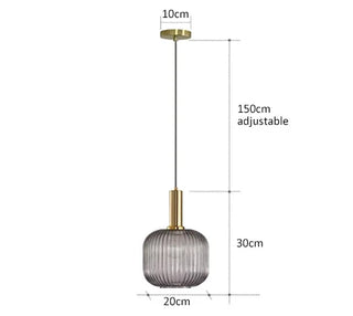 Kiara - Green Patterned Glass Hanging Pendant Ceiling Light