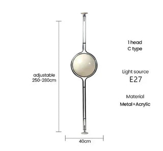 Corvella - Chrome Acrylic Ball Floor Lamp