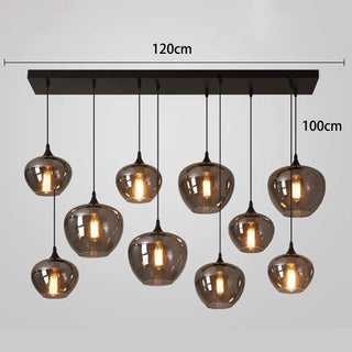 Florencia - Nordic Smoke Grey Glass Hanging Pendant Ceiling Light
