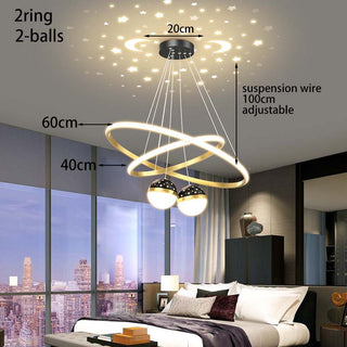 Camillie  - Feather Round Hanging Ceiling Chandelier