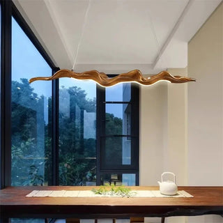Creek - Resin Wavey Drift Wood Hanging Ceiling Light