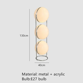 Corvella - Chrome Acrylic Ball Floor Lamp