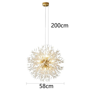 Acura - Dandelion Wire LED Rectangle Base Hanging Chandelier