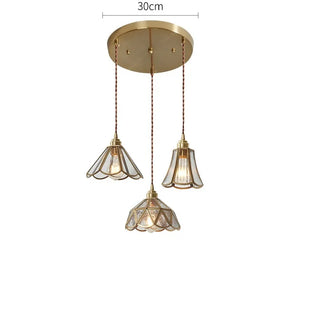 Nanterre - Nordic Glass Copper Tulip Hanging Pendant Ceiling Light